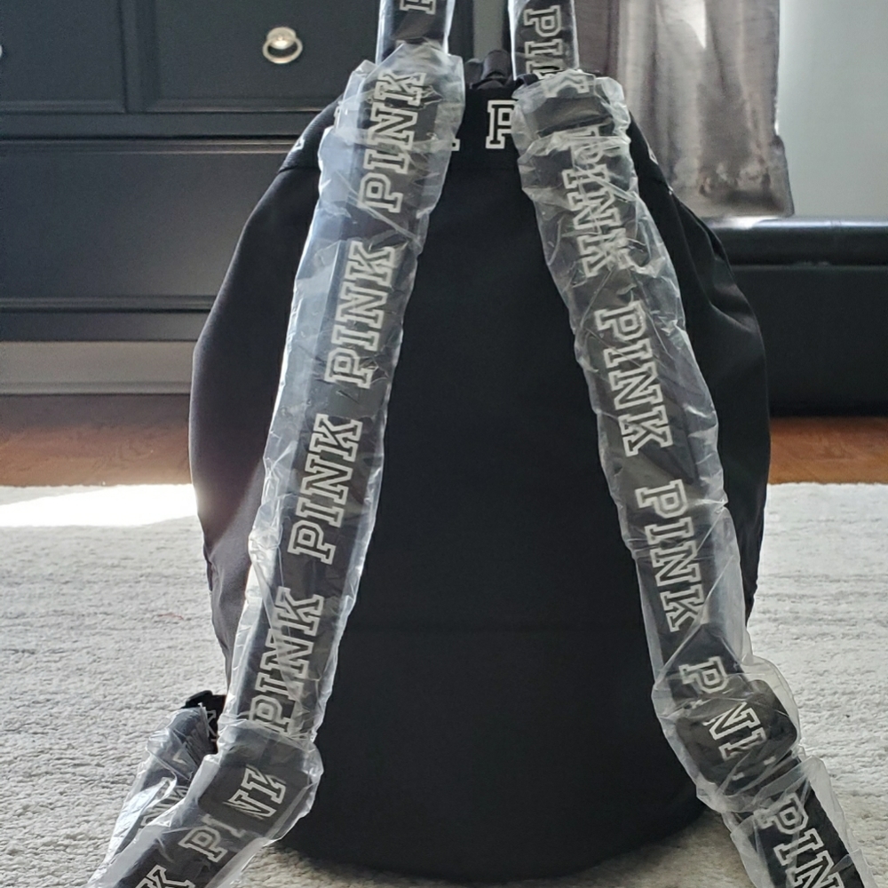 PINK Holo Drawstring Ripstop Backback - Picture 8 of 8